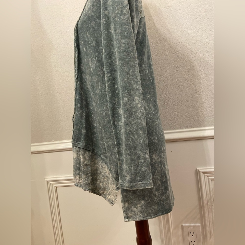 Adore Soft Stretch Jersy Knit Boho Lace Blouse Size Small - Picture 3 of 12